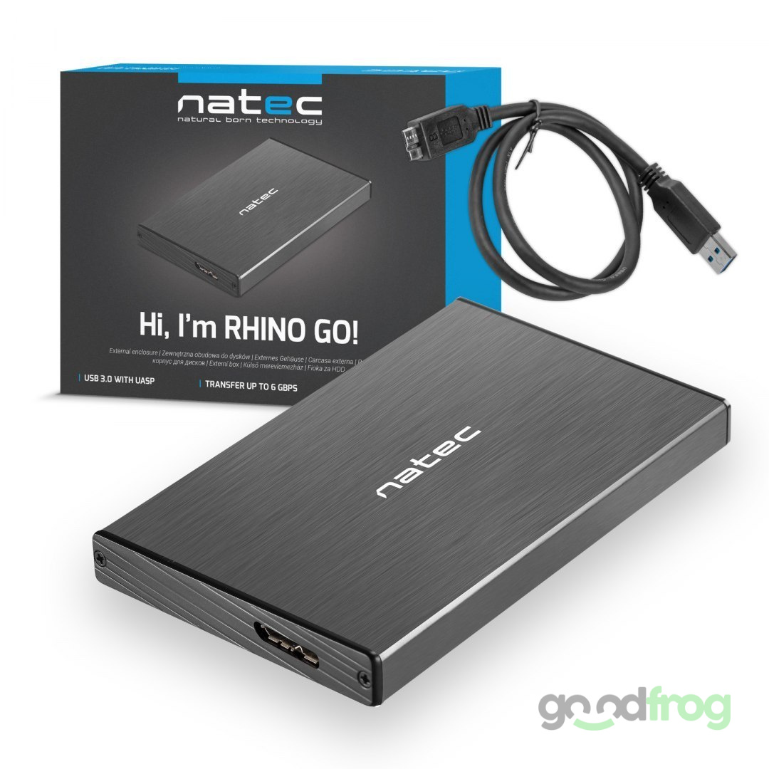 (Czarny) Dysk zewnętrzny 500 GB USB 3.0 HDD Natec Rhino