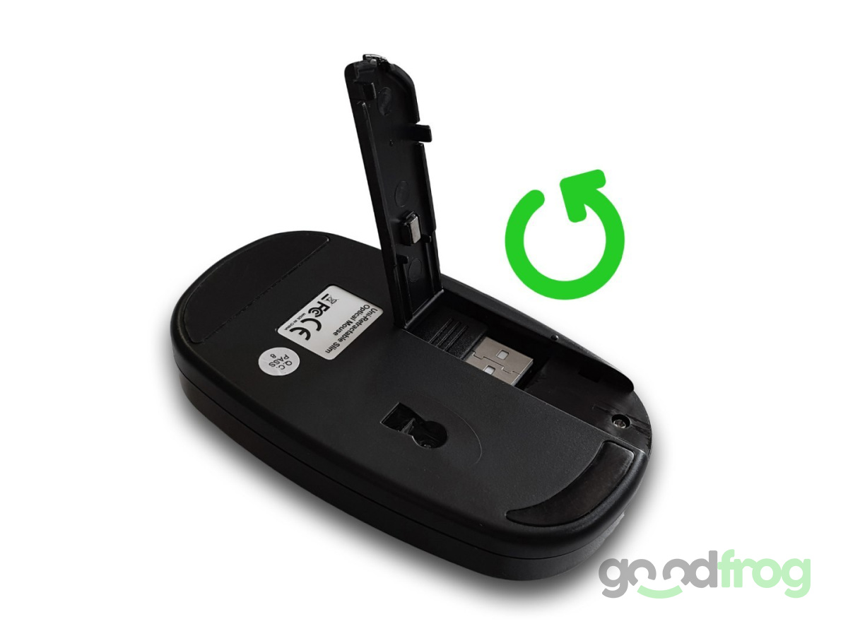 Mysz Case Logic zwijany przewód USB (czarna)