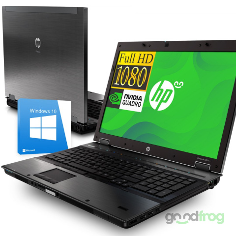 HP EliteBook 8740w / 17-cali /Intel Core i7 / Windows 10