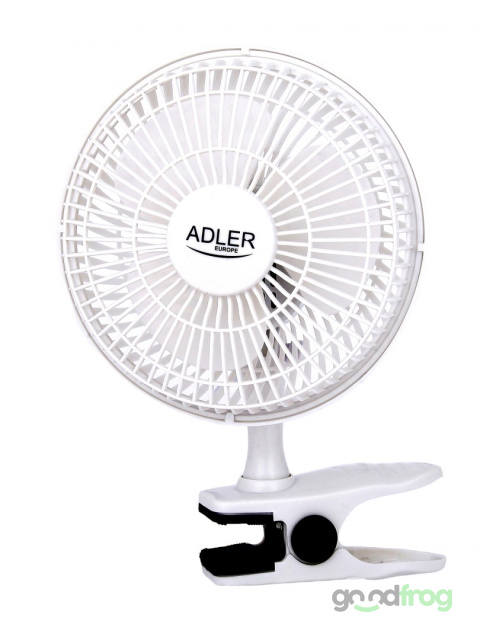 Wentylator biurkowy ADLER AD 7317 (15 cm) / Klips + Podstawa