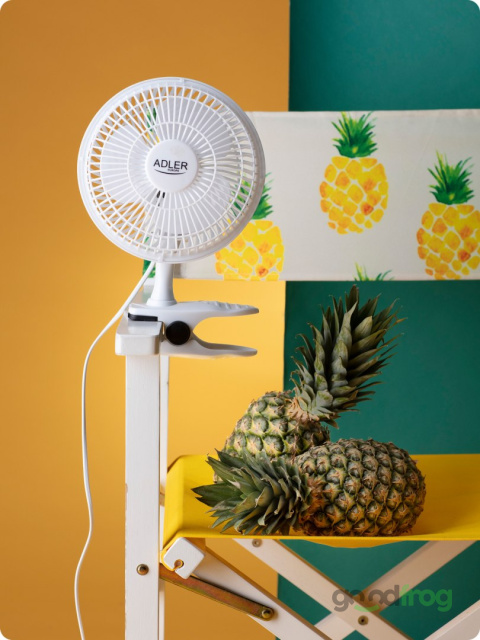 Wentylator biurkowy ADLER AD 7317 (15 cm) / Klips + Podstawa