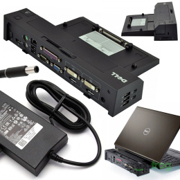 Zestaw Stacja dokująca Dell Simple E-Port II USB. 3.0 (PR02X) + Zasilacz 130W