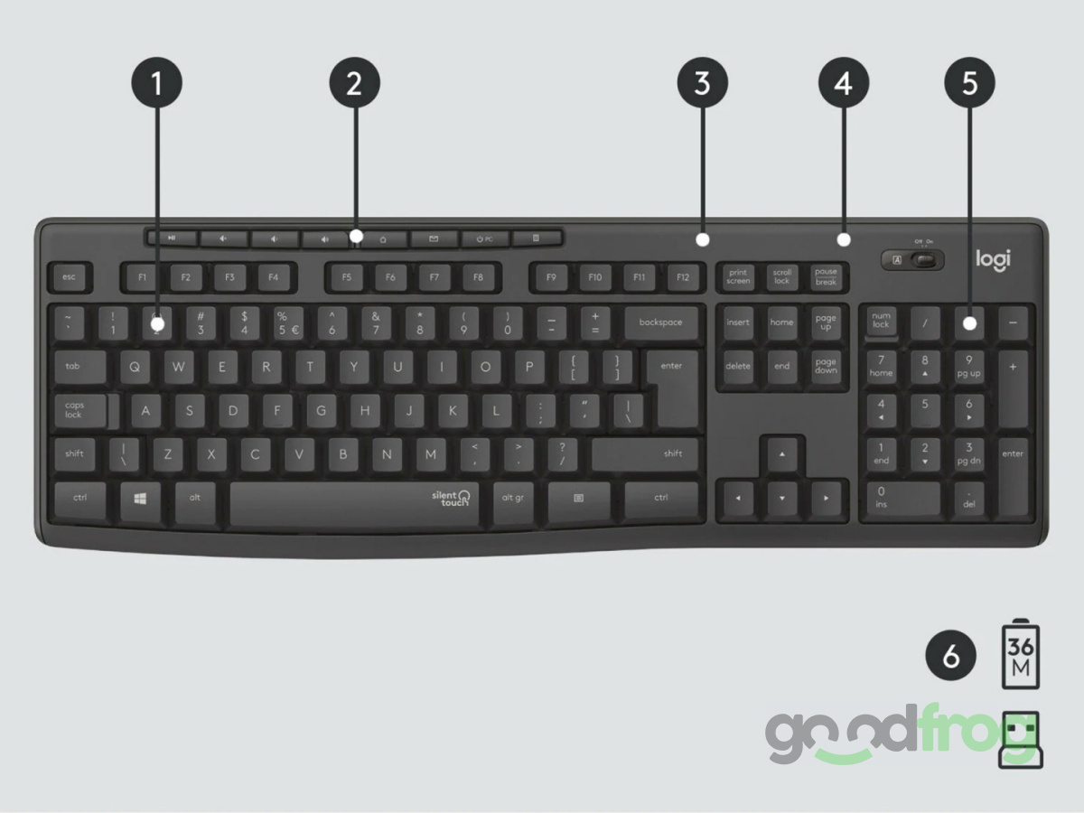 Multimedialny zestaw Logitech MK295 Klawiatura + Mysz (bezprzewodowy) / Czarny Multimedialny zestaw Logitech MK295 Klawiatura + Mysz (bezprzewodowy) / Czarny