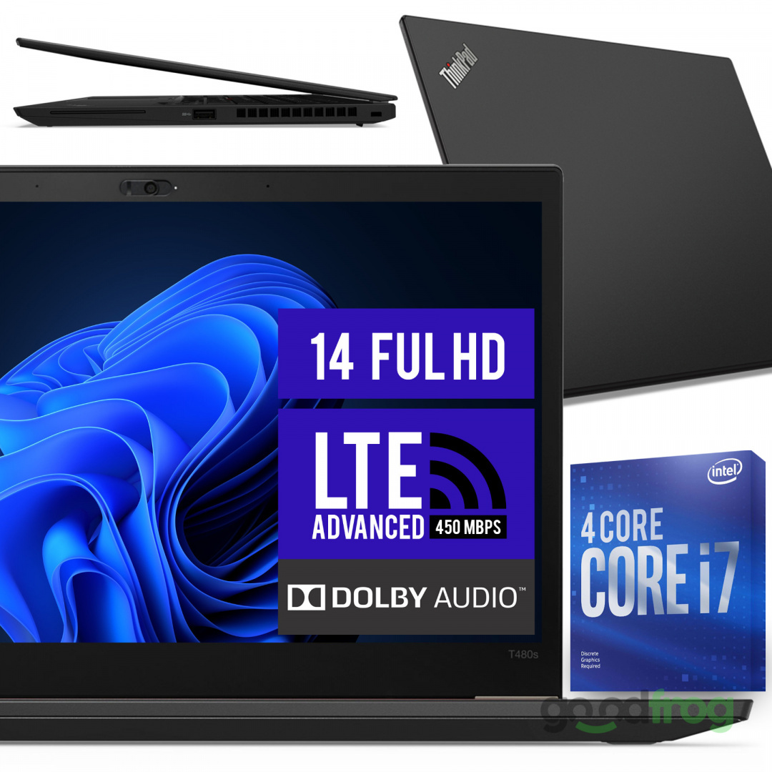Lenovo ThinkPad T480S / 14" FHD / i7 4CORE / 16 GB / SSD 512 GB / W10/11 Lenovo ThinkPad T480S / 14" FHD / i7 4CORE / 16 GB / SSD 512 GB / W10/11