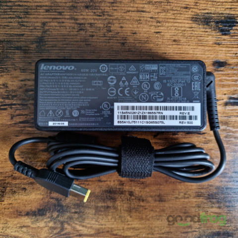 Oryginalny zasilacz Lenovo 65W 20V 3.25A / Slim TIP / Ładowarka + Kabel zasilający Oryginalny zasilacz Lenovo 65W 20V 3.25A / Slim TIP / Ładowarka + Kabel zasilający