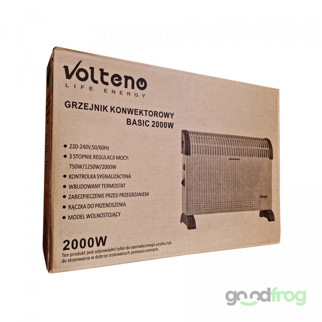 Grzejnik konwektorowy Volteno (VO0267) / 750W/1250W/2000W / Elektryczny