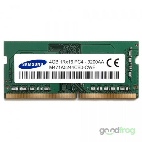 PAMIĘĆ RAM 4 GB DDR4 / SAMSUNG / SODIMM / 1Rx16 PC4 / 3200 MHz (M471A5244CB0-CWE) PAMIĘĆ RAM 4 GB DDR4 / SAMSUNG / SODIMM / 1Rx16 PC4 / 3200 MHz (M471A5244CB0-CWE)