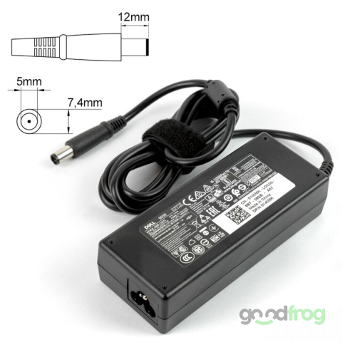 Oryginalny zasilacz DELL 90W (Używany) / 19.5V 4.62A / Wtyk 7.4mm / Kabel