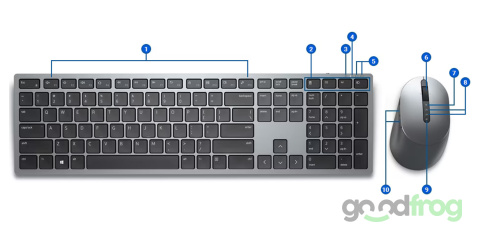 Dell Bezprzewodowy zestaw (KM7321W) / Klawiatura + Mysz / Srebrna / QWERTY PL (spolszczona) Dell Bezprzewodowy zestaw (KM7321W) / Klawiatura + Mysz / Srebrna / QWERTY PL (spolszczona)