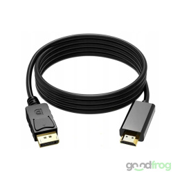 Kabel DisplayPort (M) - HDMI (M) / 1,8 m / Adapter / Czarny
