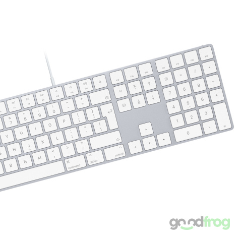 Klawiatura Apple A1243 (przewodowa) / HUB USB / Biała / QWERTY US/PL / Używana