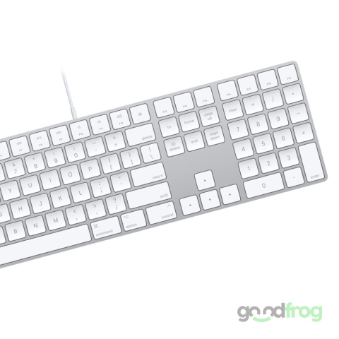 Klawiatura Apple A1243 (przewodowa) / HUB USB / Biała / QWERTY US/PL / Używana