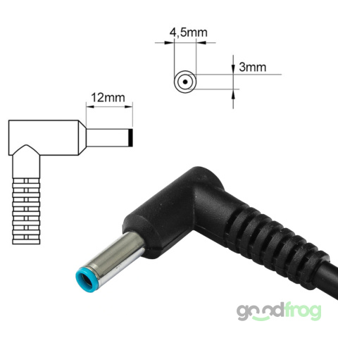 Oryginalny zasilacz HP 19.5V 2.31A 45W (TPN-LA15) / Ładowarka + Kabel / Wtyk 4,5mm