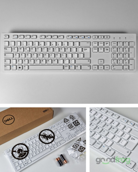 Zestaw Dell Bezprzewodowa klawiatura + mysz (KM636) / Biały / Spolszczona