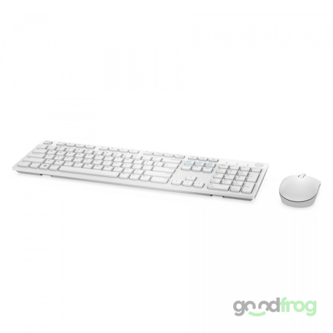 Zestaw Dell Bezprzewodowa klawiatura + mysz (KM636) / Biały / QWERTY US + ARA (wielojęzyczna)