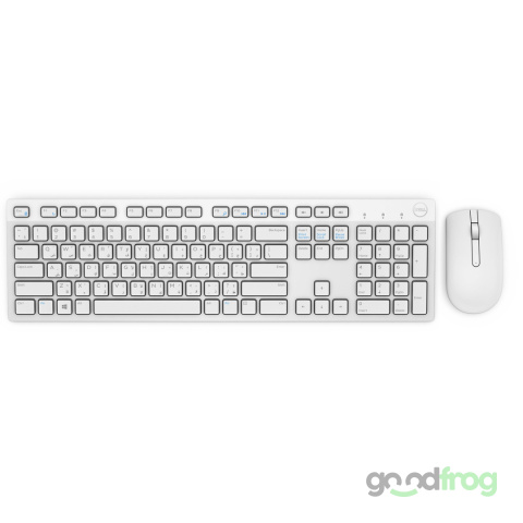 Zestaw Dell Bezprzewodowa klawiatura + mysz (KM636) / Biały / QWERTY US + ARA (wielojęzyczna)
