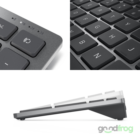 Dell Bezprzewodowy zestaw (KM7120W) / Klawiatura + Mysz / Srebrna / Spolszczona