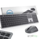 Dell Bezprzewodowy zestaw (KM7321W) / Klawiatura + Mysz / Srebrna / QWERTY PL (spolszczona) / Outlet
