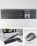 Dell Bezprzewodowy zestaw (KM7321W) / Klawiatura + Mysz / Srebrna / QWERTY US/CZ (wielojęzyczna)