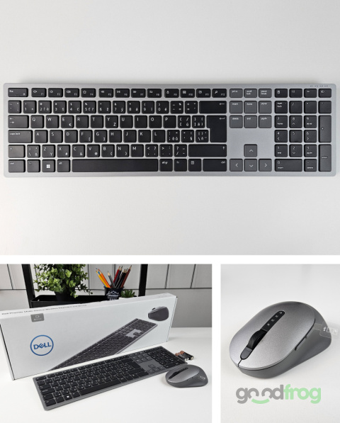 Dell Bezprzewodowy zestaw (KM7321W) / Klawiatura + Mysz / Srebrna / QWERTY US/CZ (wielojęzyczna) Dell Bezprzewodowy zestaw (KM7321W) / Klawiatura + Mysz / Srebrna / QWERTY US/CZ (wielojęzyczna)