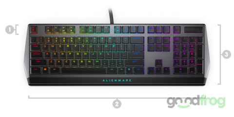 Klawiatura gamingowa Alienware AW510K (przewodowa) / Podświetlenie RGB Klawiatura gamingowa Alienware AW510K (przewodowa) / Podświetlenie RGB