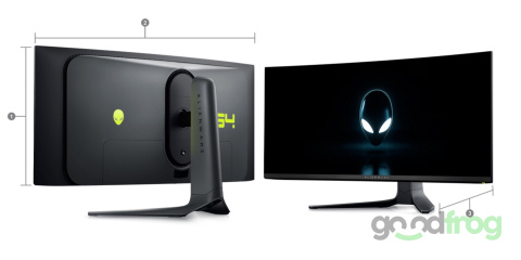 Monitor Dell ALIENWARE AW3423DWF / 34" / Curved / 3440 x 1440 / QD-OLED / VESA DisplayHDR TrueBlack 400 / Outlet Monitor Dell ALIENWARE AW3423DWF / 34" / Curved / 3440 x 1440 / QD-OLED / VESA DisplayHDR TrueBlack 400 / Outlet