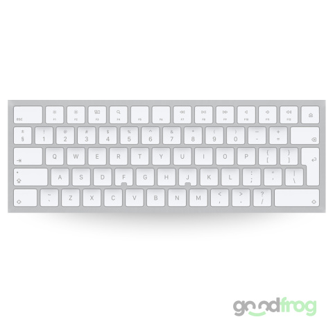 Naklejki spolszczające na klawiaturę Apple / Magic Keyboard / Białe