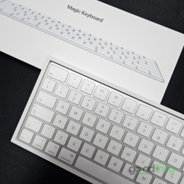 Naklejki spolszczające na klawiaturę Apple / Magic Keyboard / Białe