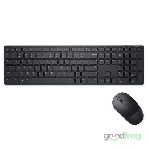 Zestaw Dell Bezprzewodowa klawiatura + mysz (KM5221W) / Czarny / QWERTY US (polska)