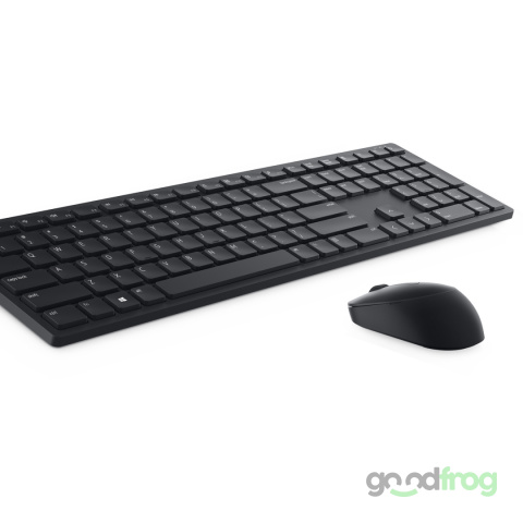 Zestaw Dell Bezprzewodowa klawiatura + mysz (KM5221W) / Czarny / QWERTY US (polska)