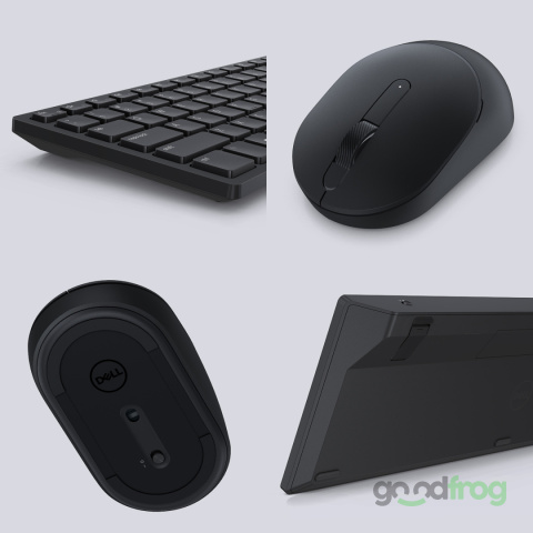 Zestaw Dell Bezprzewodowa klawiatura + mysz (KM5221W) / Czarny / QWERTY US (polska)