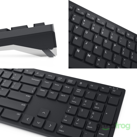 Zestaw Dell Bezprzewodowa klawiatura + mysz (KM5221W) / Czarny / QWERTY US (polska)