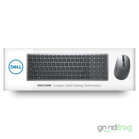 Dell Bezprzewodowy zestaw (KM7120W) / Klawiatura + Mysz / Srebrna / QWERTZ CZE/SLOV/PL