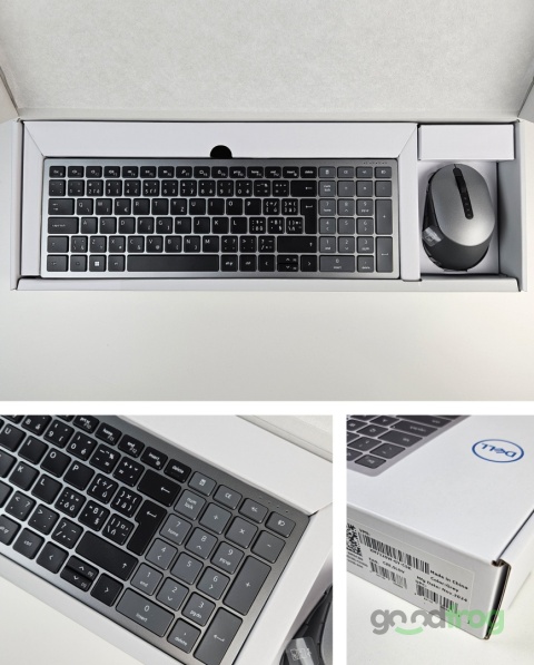 Dell Bezprzewodowy zestaw (KM7120W) / Klawiatura + Mysz / Srebrna / QWERTZ CZE/SLOV/PL