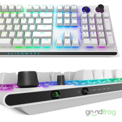 Klawiatura gamingowa Alienware AW920K (bezprzewodowa) / Tri-Mode / AlienFX RGB / Lunar Light Klawiatura gamingowa Alienware AW920K (bezprzewodowa) / Tri-Mode / AlienFX RGB / Lunar Light
