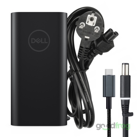 Oryginalny zasilacz DELL 90W / Wtyk 7,4mm 19,5V 4,62A / Adapter USB-C 20V 5A