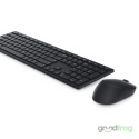 Zestaw Dell Bezprzewodowa klawiatura + mysz (KM5221W) / Czarny / NAKLEJKI PL