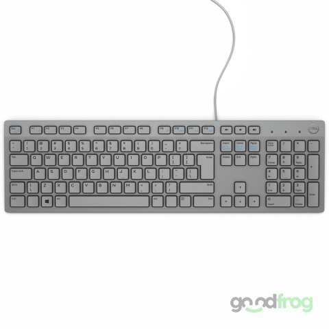 Klawiatura Dell KB216 Niski skok (przewodowa) / Szara / Spolszczona naklejkami