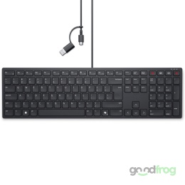 Klawiatura Dell Pro KB525C Niski skok (przewodowa) / USB-C / USB-A / NAKLEJKI PL