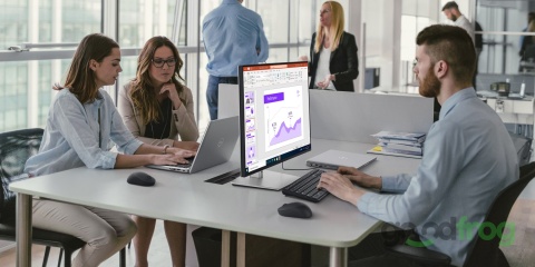 Zestaw Dell Bezprzewodowa klawiatura + mysz (KM5221W) / Biały / QWERTY US (polska)