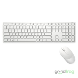 Zestaw Dell Bezprzewodowa klawiatura + mysz (KM5221W) / Biały / QWERTY US (polska)