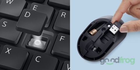 Zestaw Dell Bezprzewodowa klawiatura + mysz (KM5221W) / Biały / QWERTY US (polska)