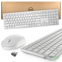 Zestaw Dell Bezprzewodowa klawiatura + mysz (KM5221W) / Biały / QWERTY US + GRE (polska + grecka)