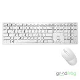 Zestaw Dell Bezprzewodowa klawiatura + mysz (KM5221W) / Biały / QWERTY US + GRE (polska + grecka)