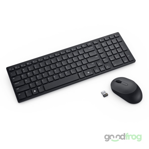 Zestaw Dell Bezprzewodowa klawiatura + mysz (KM555) / Czarny / QWERTY US (polska)
