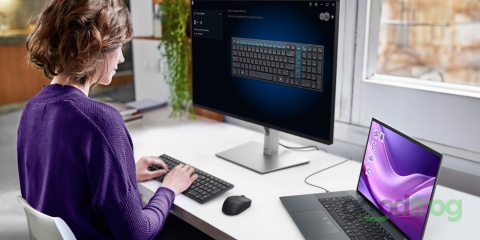 Zestaw Dell Bezprzewodowa klawiatura + mysz (KM555) / Czarny / QWERTY US (polska)