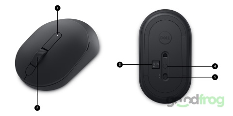 Zestaw Dell Bezprzewodowa klawiatura + mysz (KM555) / Czarny / QWERTY US (polska)
