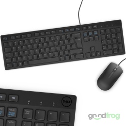 Zestaw Dell Klawiatura KB216 + Mysz MS116 (przewodowa) / Czarna / Spolszczona naklejkami