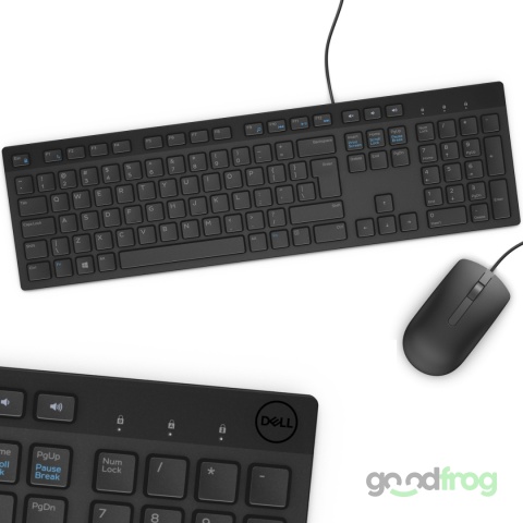 Zestaw Dell Klawiatura KB216 + Mysz MS116 (przewodowa) / Czarna / Spolszczona naklejkami