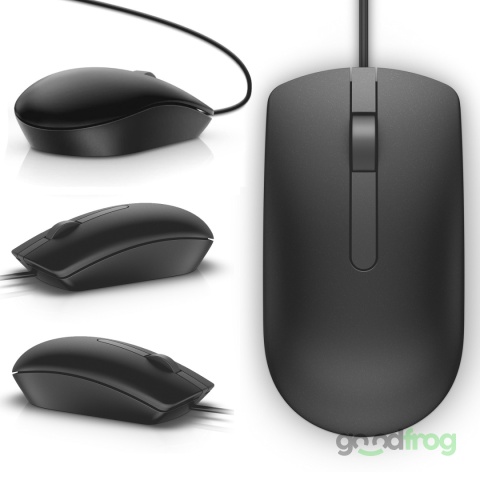 Zestaw Dell Klawiatura KB216 + Mysz MS116 (przewodowa) / Czarna / Spolszczona naklejkami